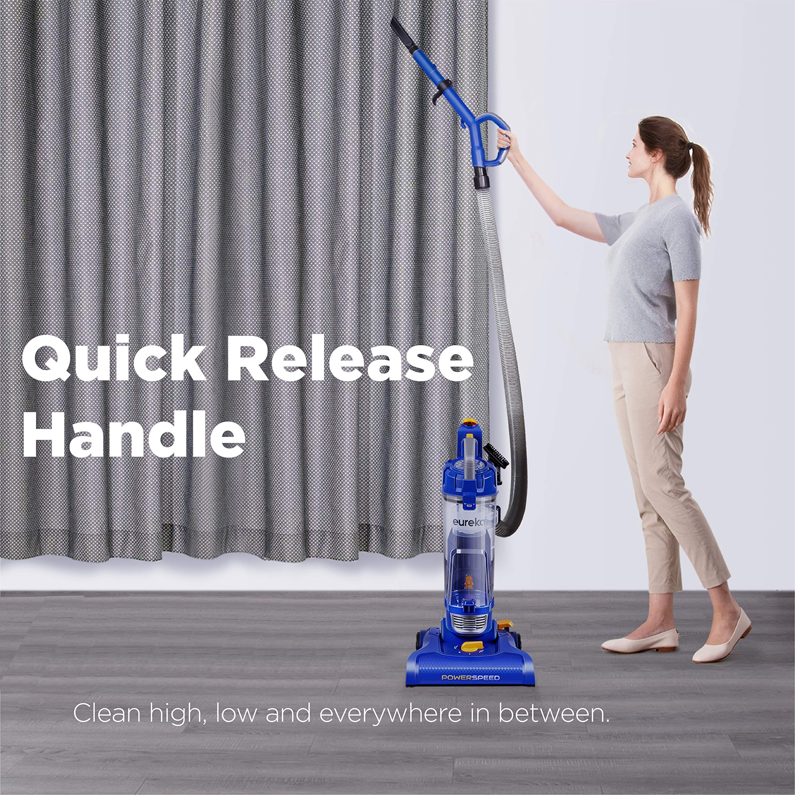 Eureka Neu182A Powerspeed Bagless Upright Vacuum Cleaner, Lite, Blue